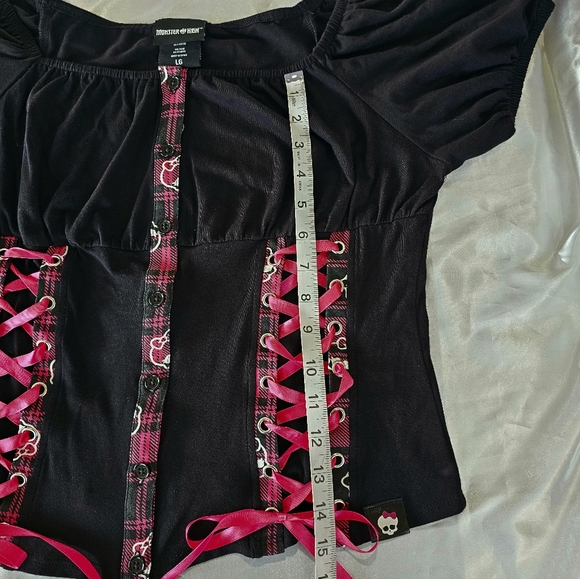 Monster High Milkmaid Lace up Top 🎀 - Picture 2 of 5
